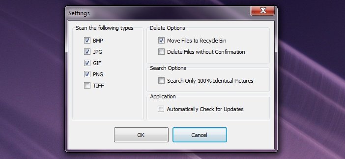 Настройки Awesome Duplicate Photo Finder