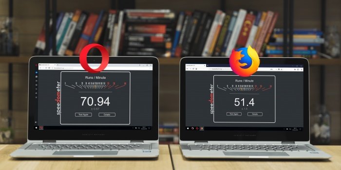 Opera и Firefox тест на скорость