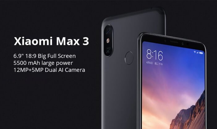 Mi Max 3 дисплей