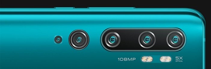 Камеры Mi Note 10 крупным планом