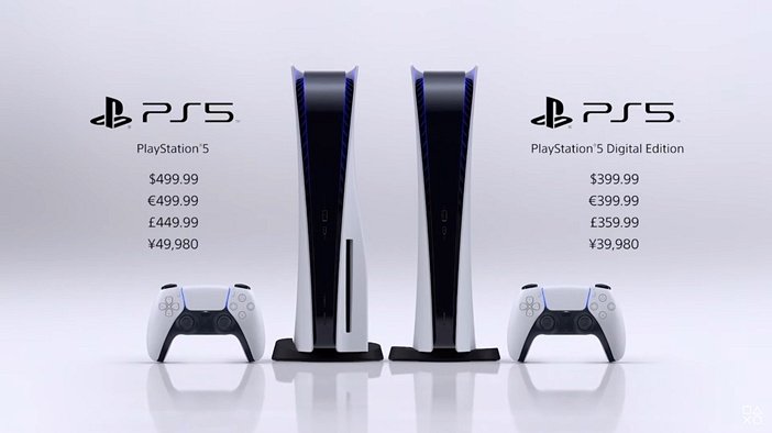Дизайн и цены двух версий PlayStation 5
